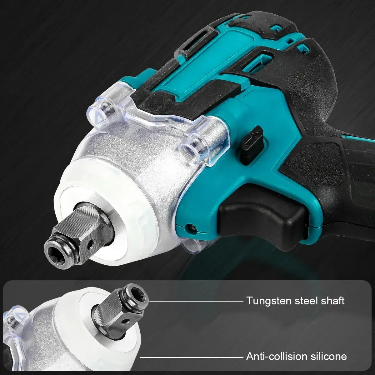 18V 2 In 1 Brushless Electric Impact Wrench 1/2Inch Power Tools 15000Amh Li Battery LED Light Adapt To Makita Battery