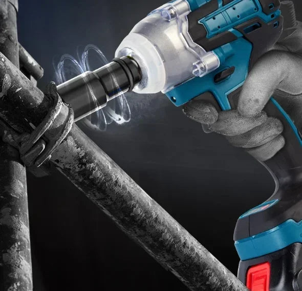 18V 2 In 1 Brushless Electric Impact Wrench 1/2Inch Power Tools 15000Amh Li Battery LED Light Adapt To Makita Battery