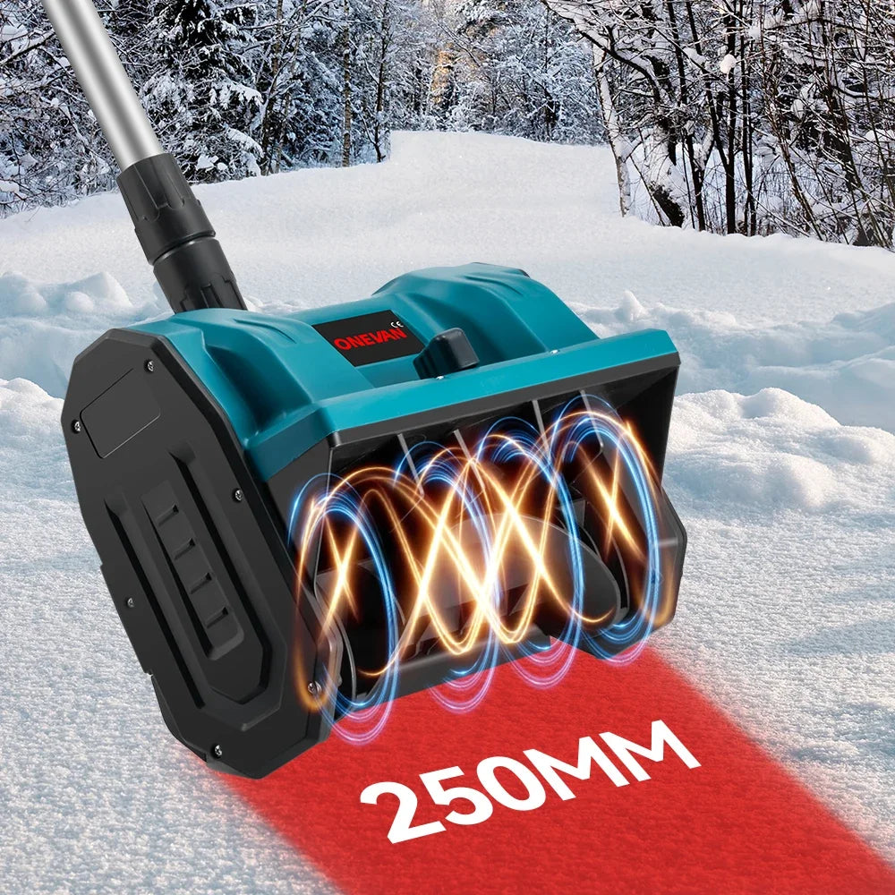 Brushless 2500W Electric Snow Plow Snow Sweeper 250mm Digital Cordless Snow Shovel Clean Street Courtyard For Makita 18V Battery