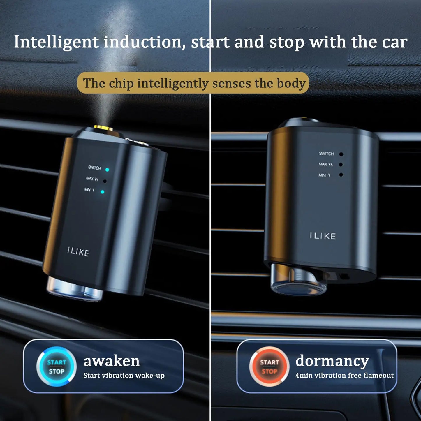 for Car Universal Automatic Air Humidifier Mist Air Vent Freshener Perfume Fragrance Car Interior Decoration Accessories