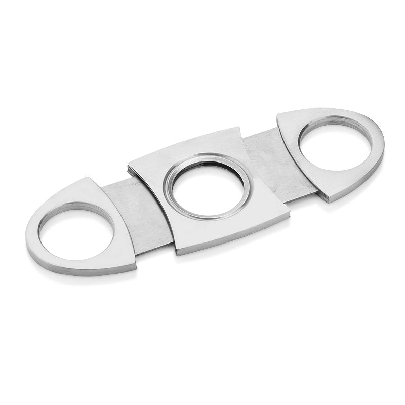 Stainless Steel Cigar Cutter Knife and Cigarette Cutter Portable Portable Double-Blade Tobacco Cutter Metal Smoking Set Scissors Business Small Gift