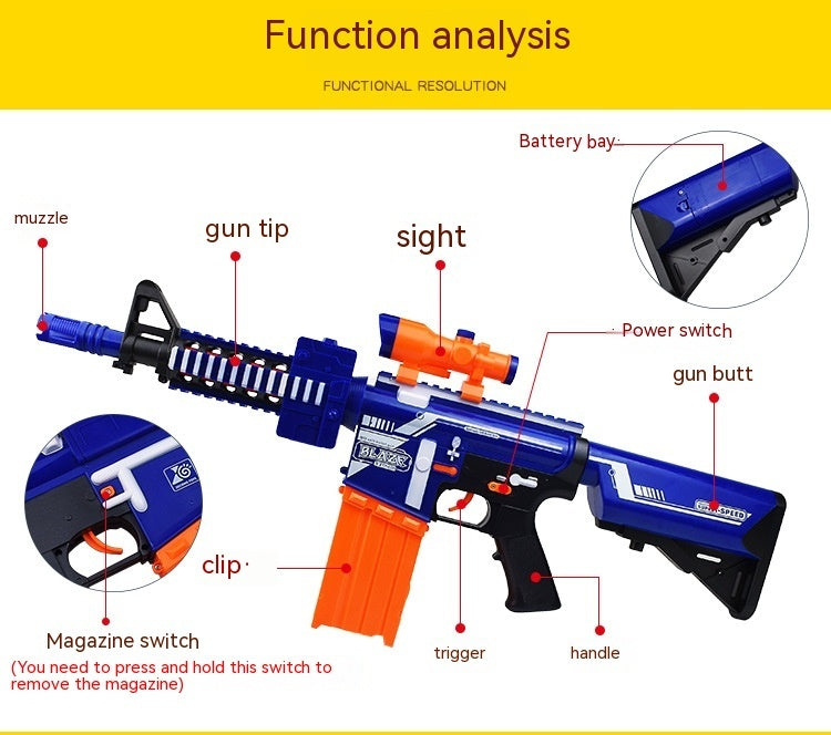 Electric Soft Bullet Gun Semi-automatic Toy Gun