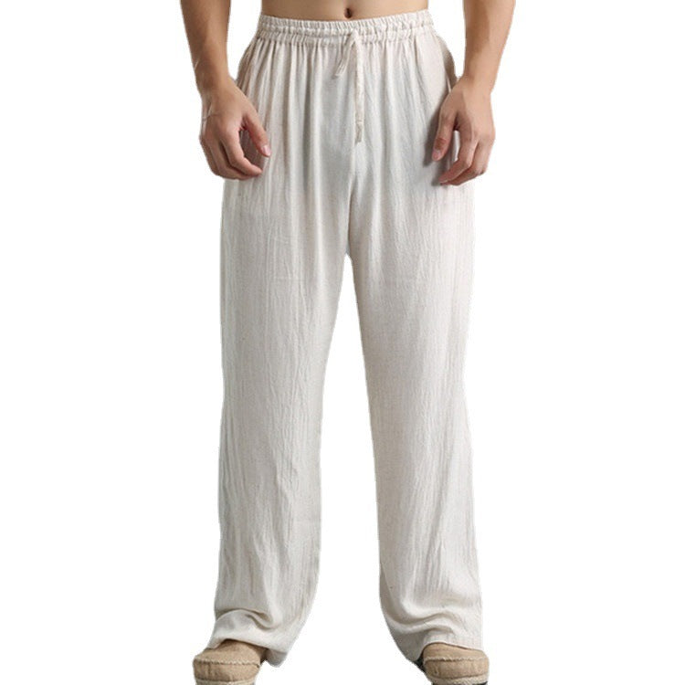 Men's Loose Casual Pants Linen Breathable Sports Trousers