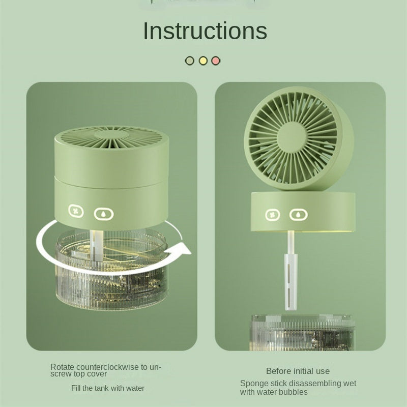 Strong Wind Desktop Atmosphere Lamp Fan Humidifier