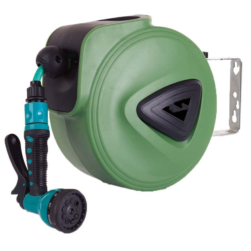 Qiya Automatic Retractable Hose Reel Water Drum Bobbin Winder Pneumatic Tools 10 M PVC Water Pipe Collector