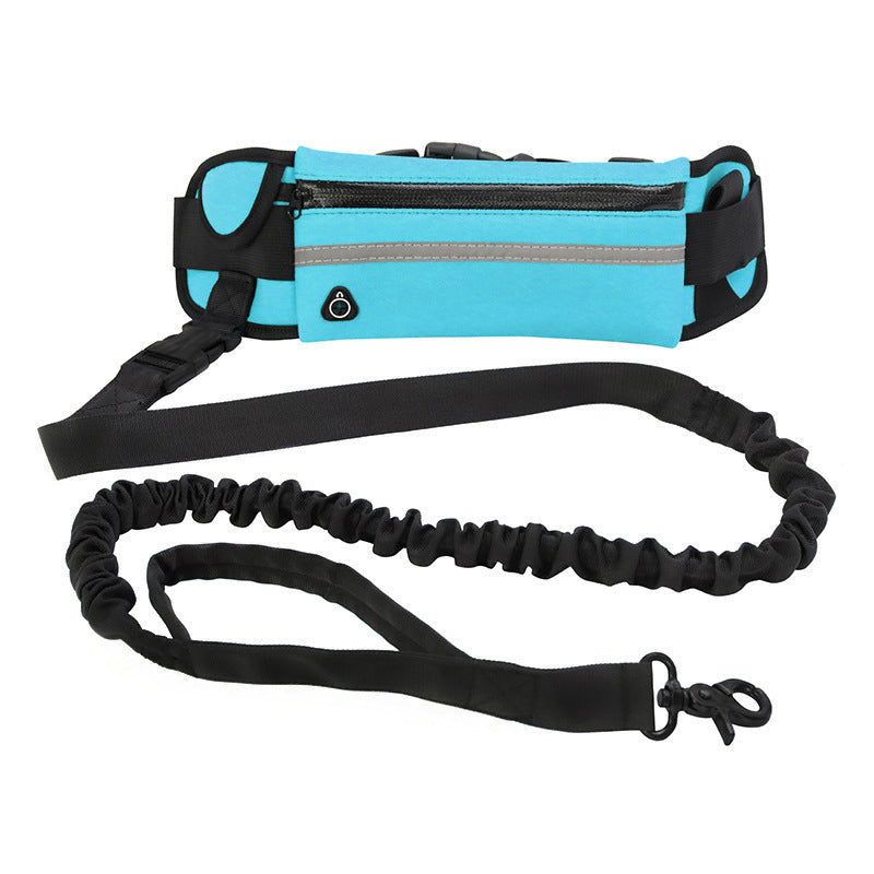 Hands Free Dog Leash Pet Walking And Training Belt With Shock Absorbing Bungee Leash For Up To 180lbs Large Dogs Phone Pocket And Water Bottle Holder