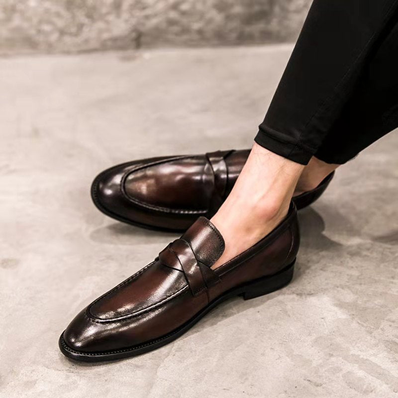 Casual Slip-on British Leather Shoes