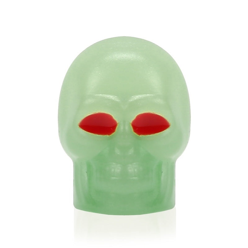 Car Tire Luminous Valve Cap Skull Valve Core Cover Universal