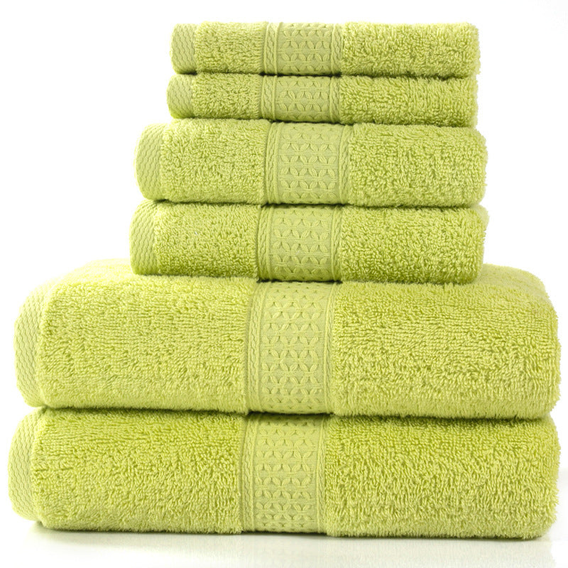 Home Simple Cotton Absorbent Towel Bath Towel 6-Piece Set