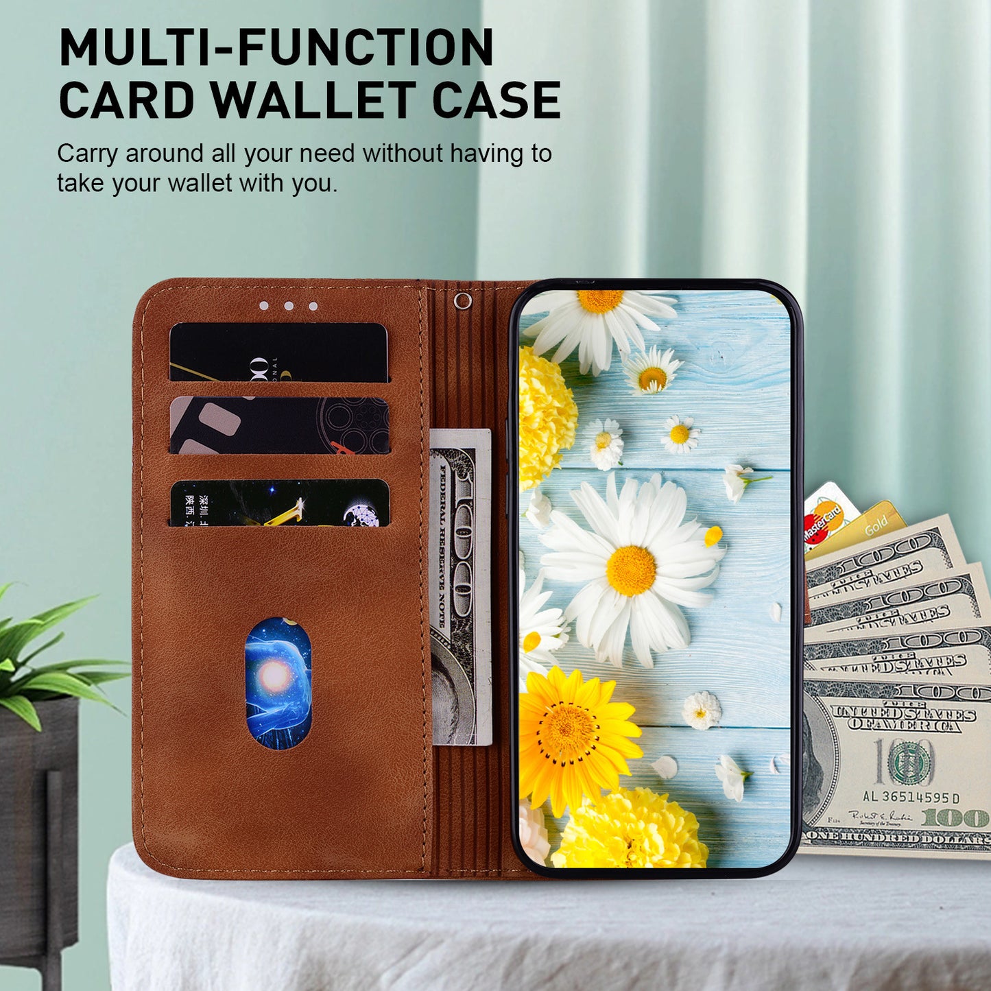 Flip Phone CaseFlip Phone Leather Case With Card Insert Protective Case