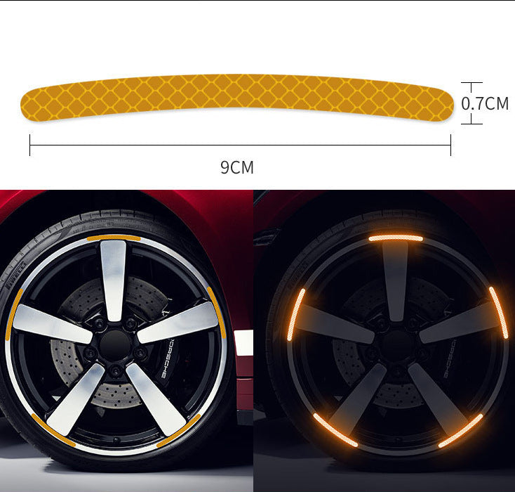 20PCs Car Wheel Hub Reflective Sticker Tire Warning Label