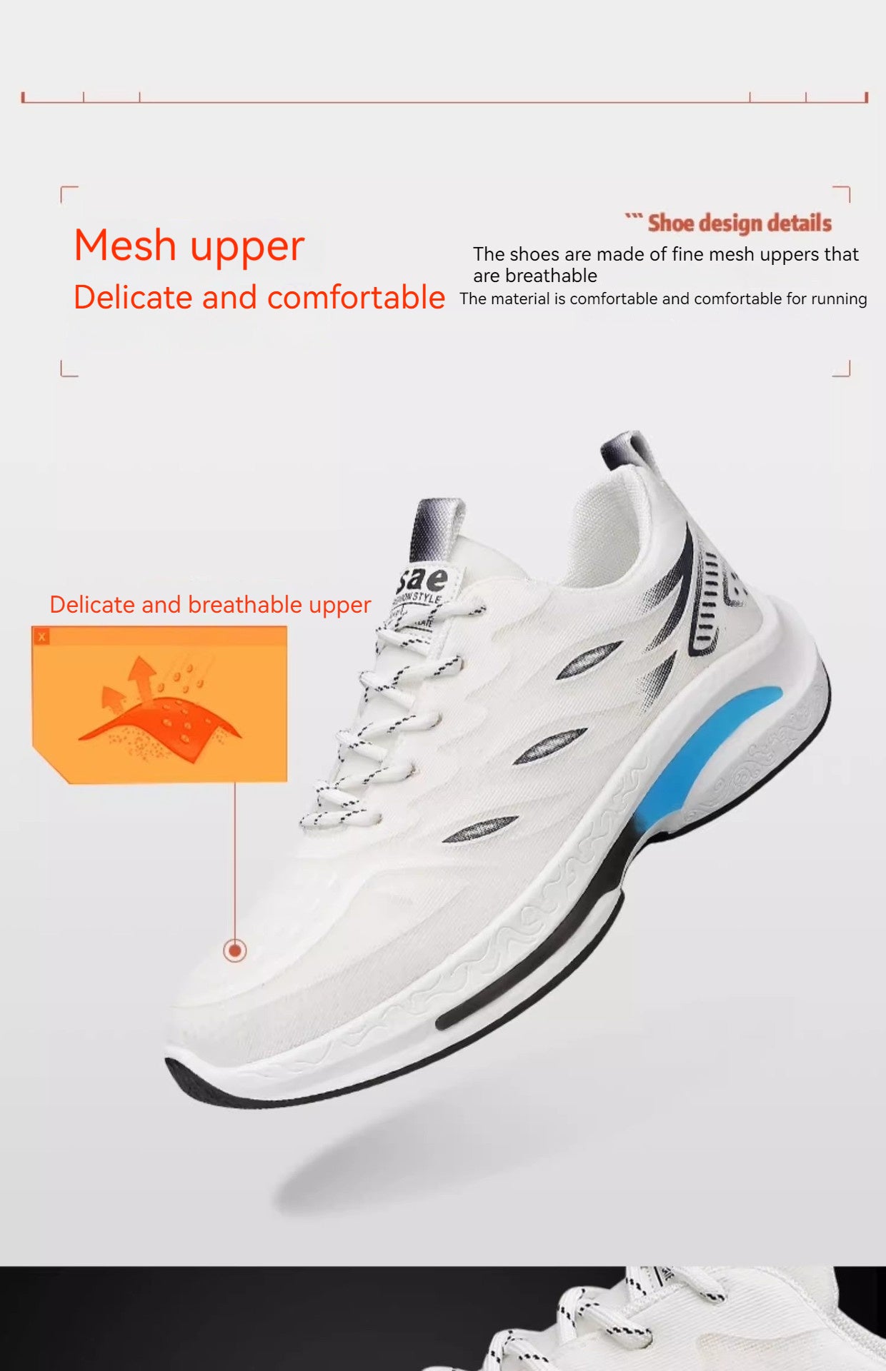 Fly Woven Mesh Running Men's Shock-absorbing Super Light Casual Trendy Shoes